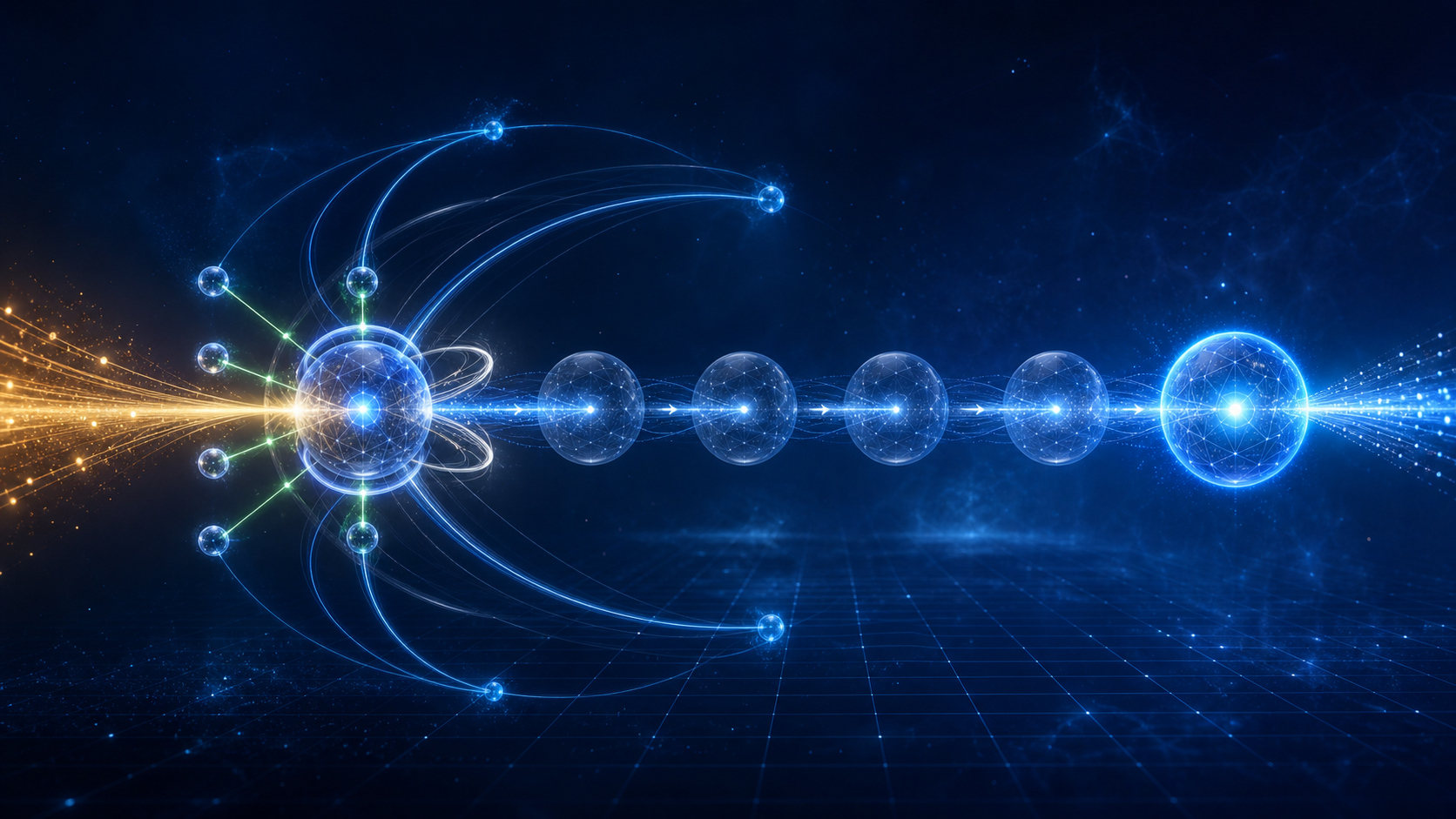 Cinematic visualization of SILVA structured interactions converging to an attractor